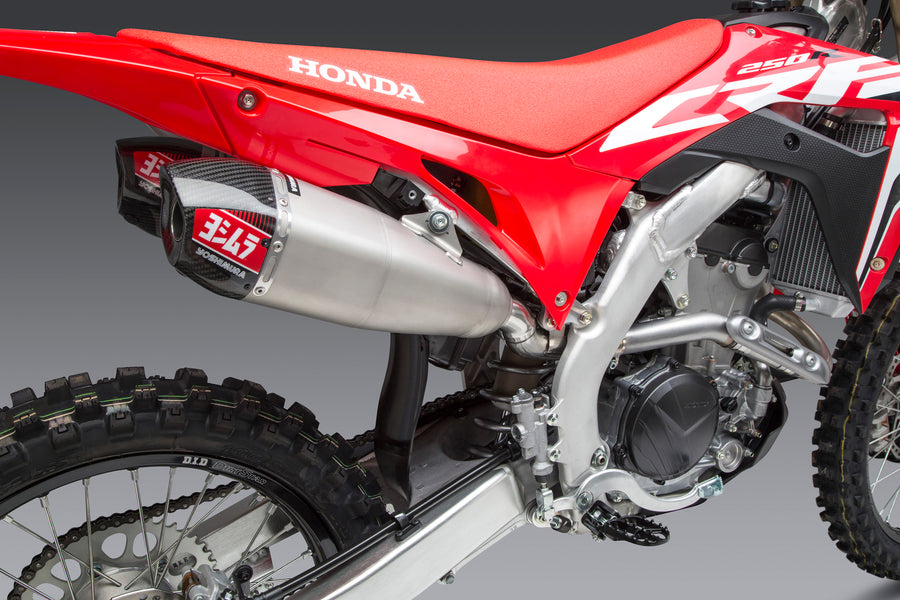 CRF250R 20-21 / RX RS-9T Stainless Slip-On Exhaust, w/ Dual Stainless Mufflers