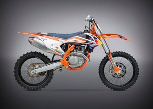 KTM 450SX-F/HUSQ 450/FX450 16-18 RS-4 Stainless Full Exhaust, w/ Aluminum Muffler