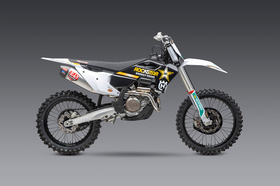 KTM 450SX-F FE 22-24/Husqvarna FC450 RE 22-24 RS-12 Stainless Full Exhaust, w/ Aluminum Muffler