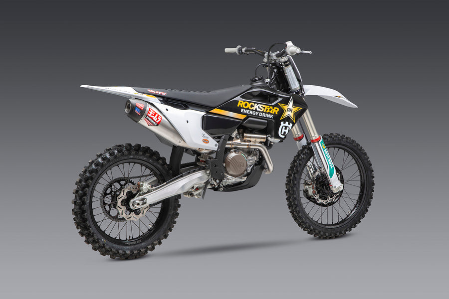 KTM 450SX-F FE 22-24/Husqvarna FC450 RE 22-24 RS-12 Stainless Full Exhaust, w/ Aluminum Muffler