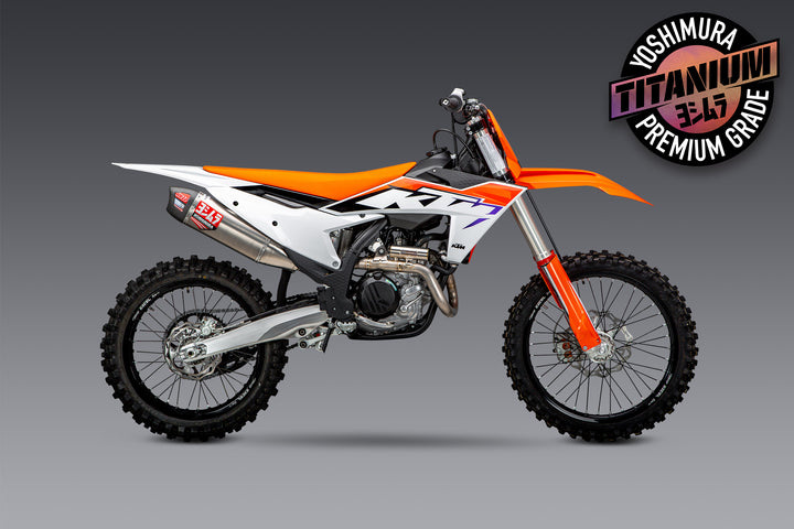 KTM 450SX-F FE 22-24 / Husqv FC450 RE 22-24 RS-12 Titanium Full Exhaust, w/ Titanium Muffler