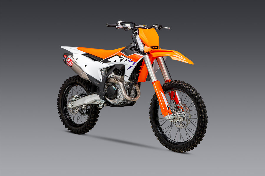 KTM 450SX-F FE 22-24 / Husqv FC450 RE 22-24 RS-12 Titanium Full Exhaust, w/ Titanium Muffler