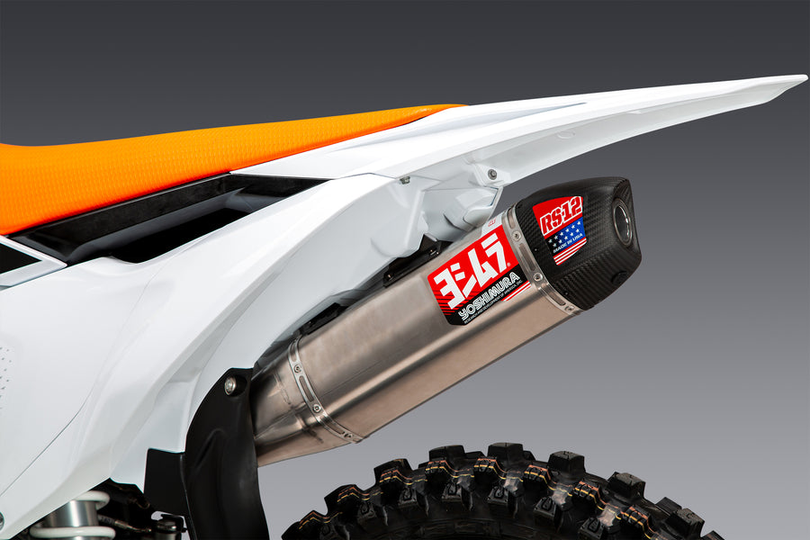KTM 450SX-F FE 22-24 / Husqv FC450 RE 22-24 RS-12 Titanium Full Exhaust, w/ Titanium Muffler