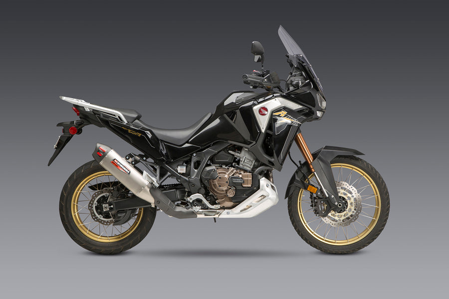 Africa Twin 20-25 RS-12 Stainless Slip-On Exhaust, w/ Stainless Muffler