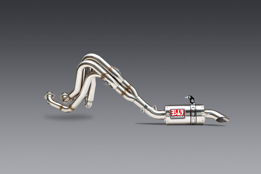 GSX-R1000 05+ / ZX-10R 07+ Oval Track Mod Lites Stainless Full Exhaust, w/ Stainless Muffler