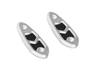 KAWASAKI ZX-6R 2009-12 Mirror Hole Caps Silver