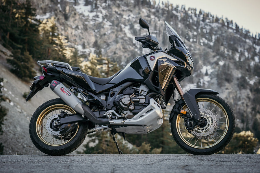 Africa Twin 20-25 RS-12 Stainless Slip-On Exhaust, w/ Stainless Muffler