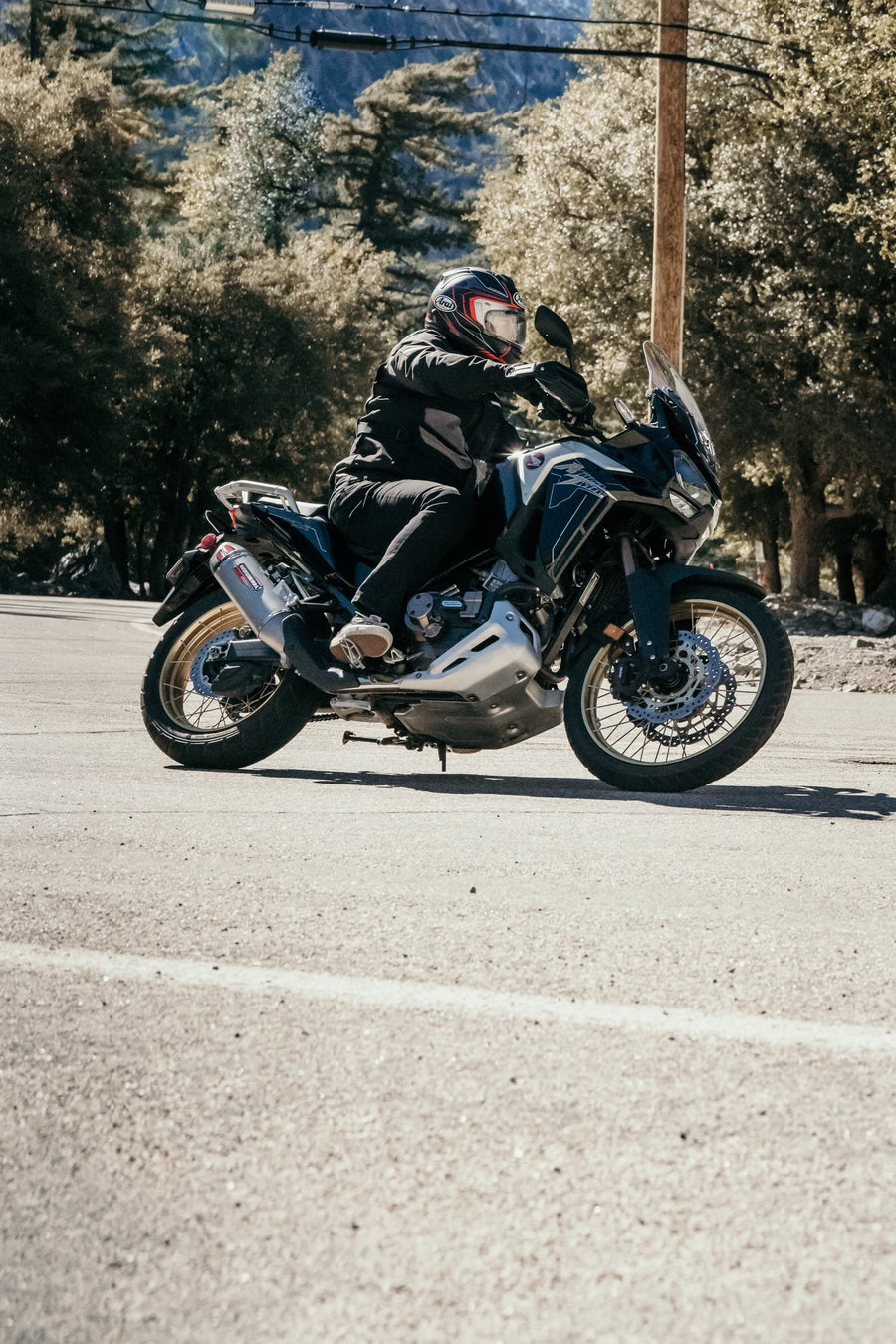 Africa Twin 20-25 RS-12 Stainless Slip-On Exhaust, w/ Stainless Muffler