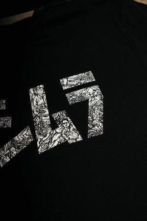 Collage T-Shirt Black