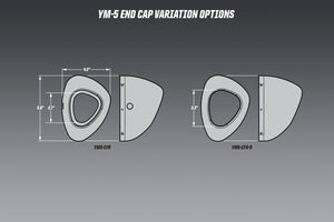 ALPHA / ALPHA T REPLACEMENT END CAP KIT 2" FLARED MATTE