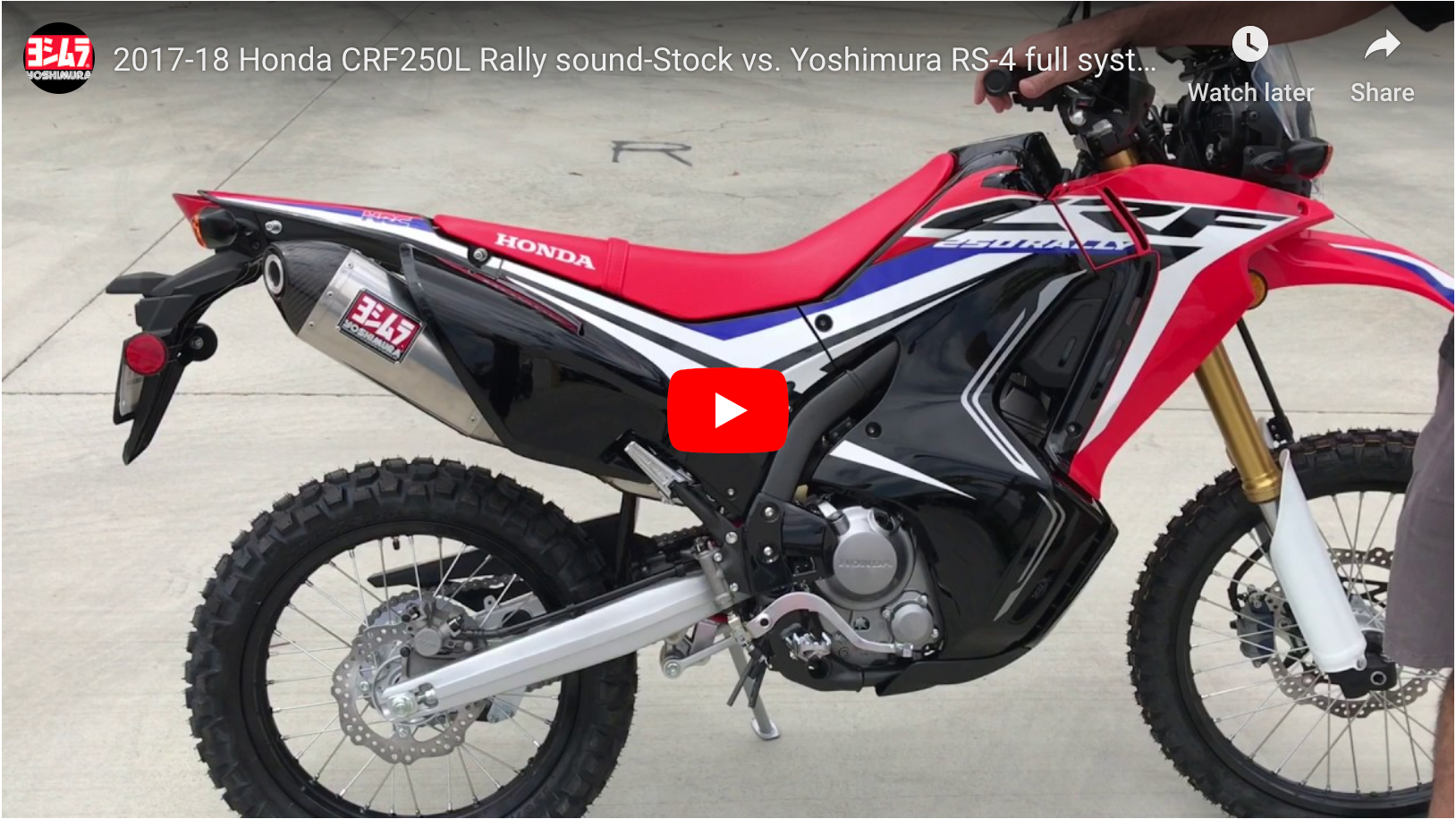Yoshimura CRF250L Rally 2017 19 RS 4 Slip On Exhaust Stainless