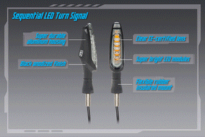SEQUENTIAL LED Rear Turn Signal Kit w/ 7 pin Relay