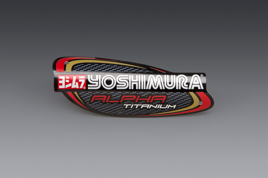 Yoshimura Muffler Name Badge Titanium Alpha and Alpha Taper