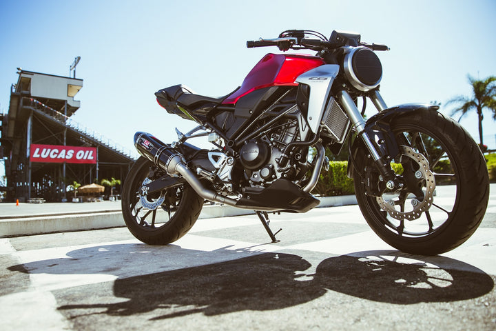 CB300R 19-21 Race R-77 Stainless Full Exhaust, w/ Carbon Fiber Muffler