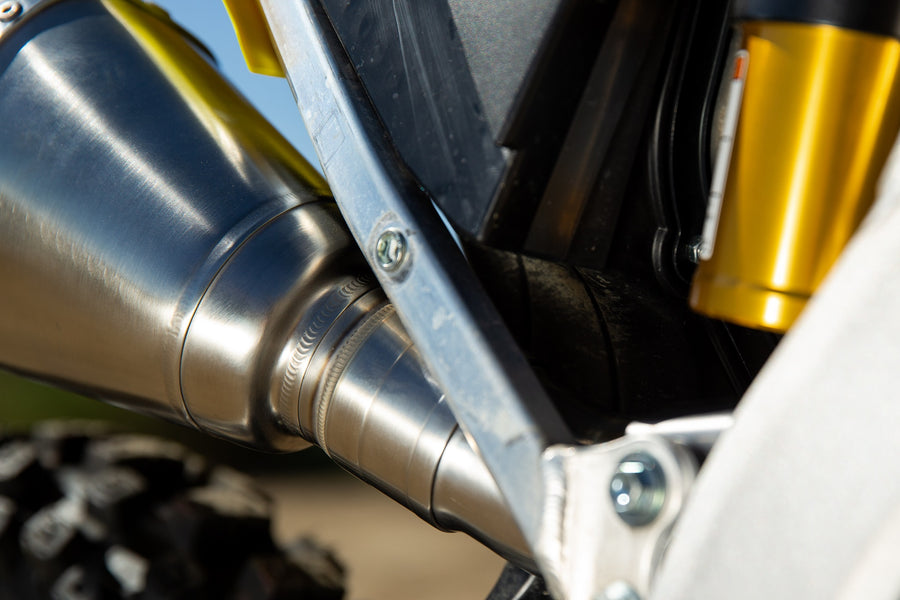RM-Z450 18-24 RS-12 Stainless Full Exhaust, w/ Aluminum Muffler